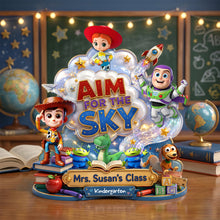 Load image into Gallery viewer, Aim For The Sky Acrylic Plaque - Personalized Gift for Teachers
