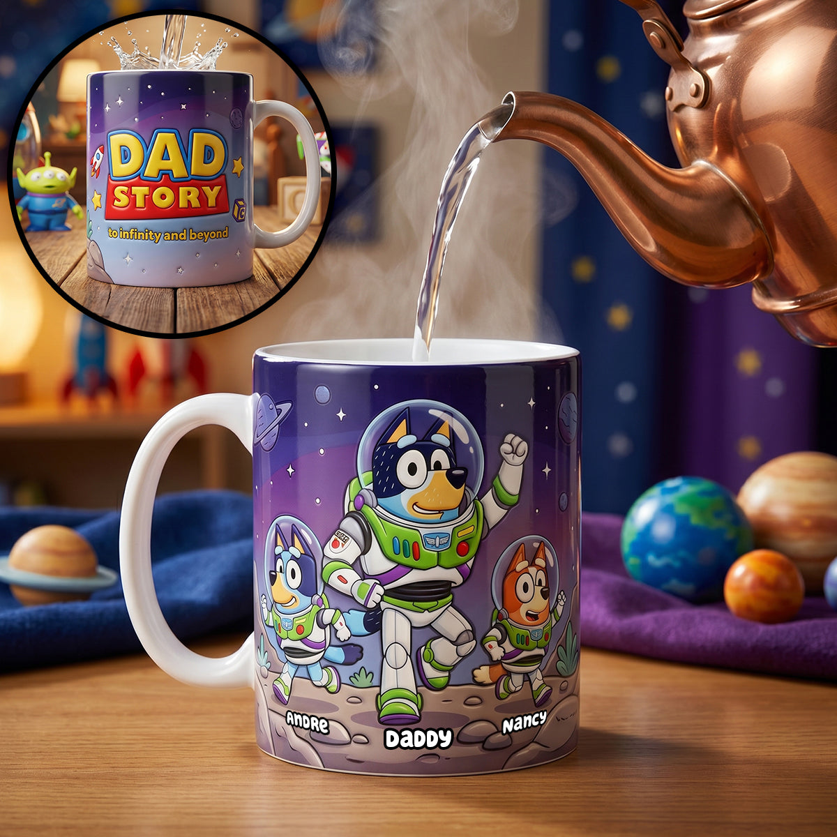 “Adventure Awaits!” - Dad’s Greatest Adventure Coffee Mug - Personalized Gift for Dads, Grandpa, and Fathers Coffee Mug PopCulturePrints