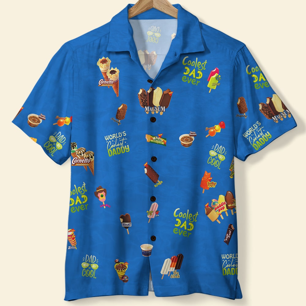 Personalized Hawaiian Shirt for Dad with Custom Photos Hawaiian Shirts PopCulturePrints