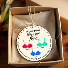 Load image into Gallery viewer, Personalized Funny Bra Ornament - Christmas Gift for Friends Ornament PopCulturePrints
