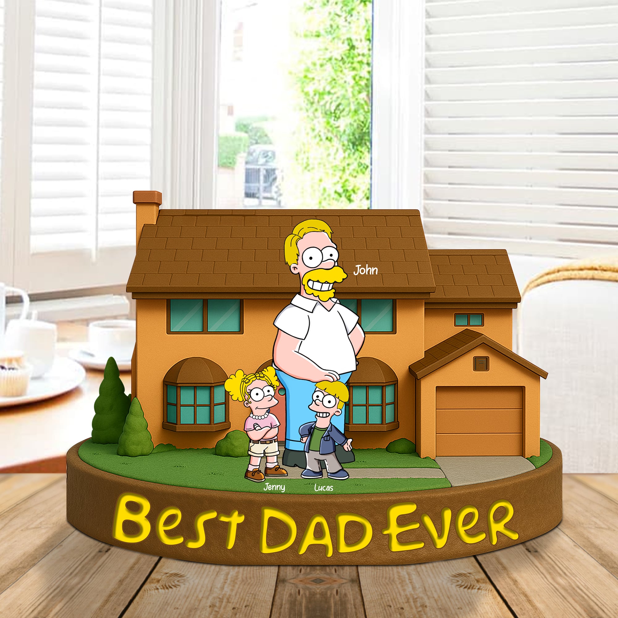 Best Dad Ever - Personalized Plaque for Father's Day & Special Occasions Shaped Plaques PopCulturePrints