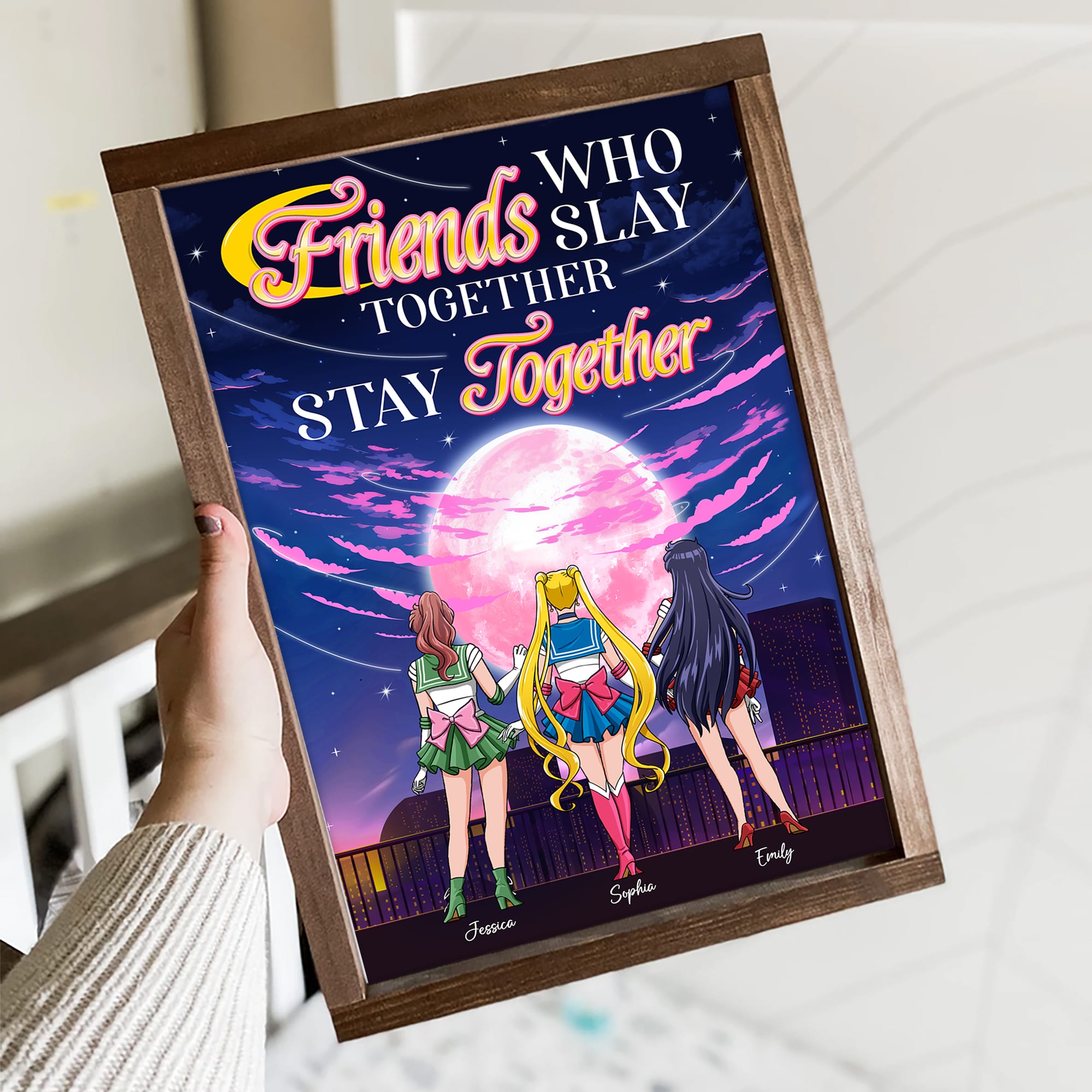 Personalized Best Friends Anime Canvas Poster & Canvas PopCulturePrints