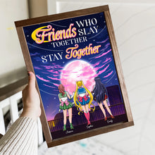Load image into Gallery viewer, Personalized Best Friends Anime Canvas Poster &amp; Canvas PopCulturePrints
