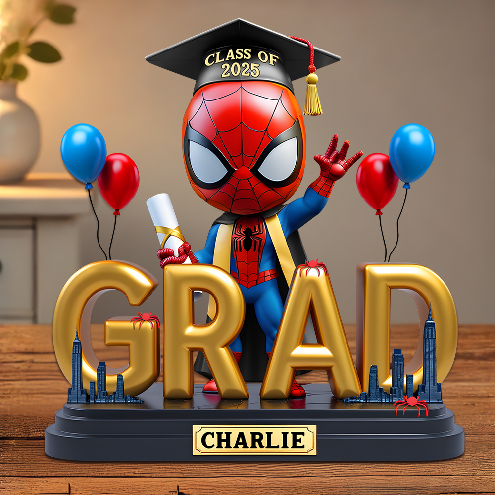"Celebrate Your Achievement!" - Graduation Plaque - Personalized Gifts for Graduates - Custom Gift for Students, Friends, and Family Shaped Plaques PopCulturePrints
