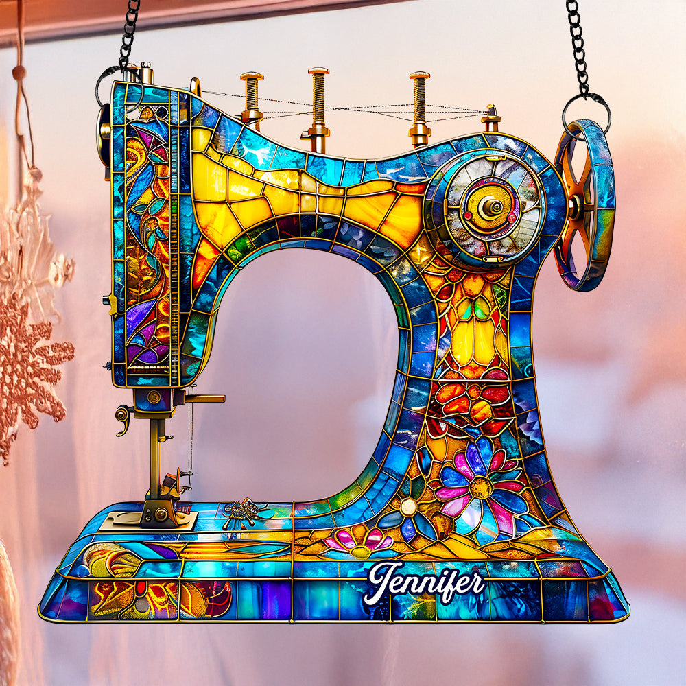 Sewing Suncatcher Ornament - Perfect Personalized Gift for Sewing Lovers Ornament PopCulturePrints