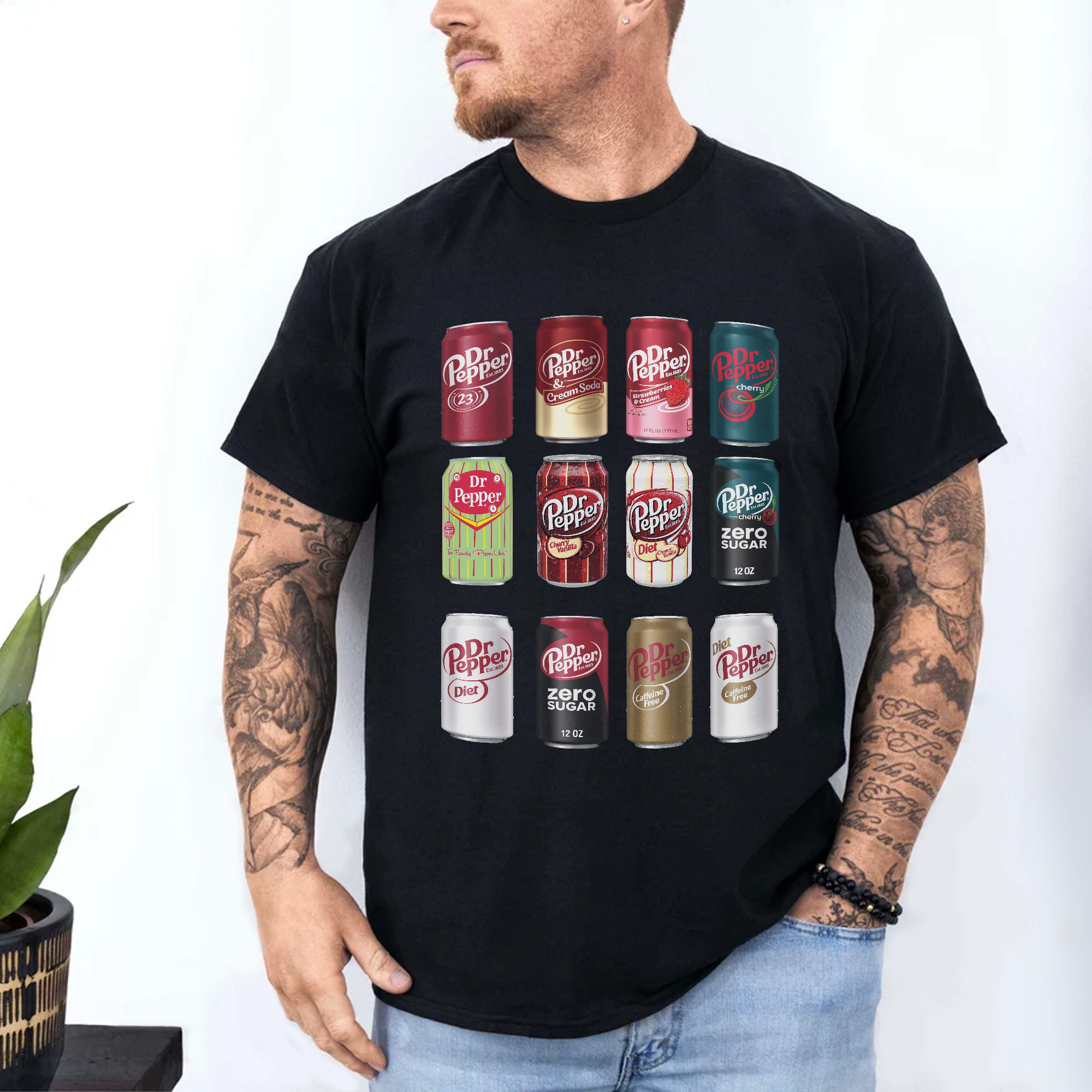 Soda Lover's Delight: Quirky Dr Pepper Can Shirt