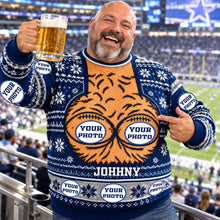 Load image into Gallery viewer, "Bring Laughter to Your Holidays with Our Funny Hairy Chest Sweater!" - Personalized 3D Knitted Ugly Sweater for Sports Lovers
