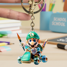 Load image into Gallery viewer, “Race into Adventure!” Personalized Keychain for Car Fans - Custom Gift for Enthusiasts, Friends, and Family Keychains PopCulturePrints

