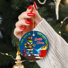Load image into Gallery viewer, Personalized Firefighter Christmas Ornament – Santa&#39;s Brave Helper Ornament PopCulturePrints
