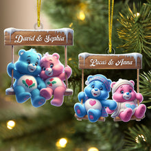 Load image into Gallery viewer, Personalized Couple&#39;s Christmas Ornament - Cute Bear Design for Valentine&#39;s Day Gifts Ornament PopCulturePrints
