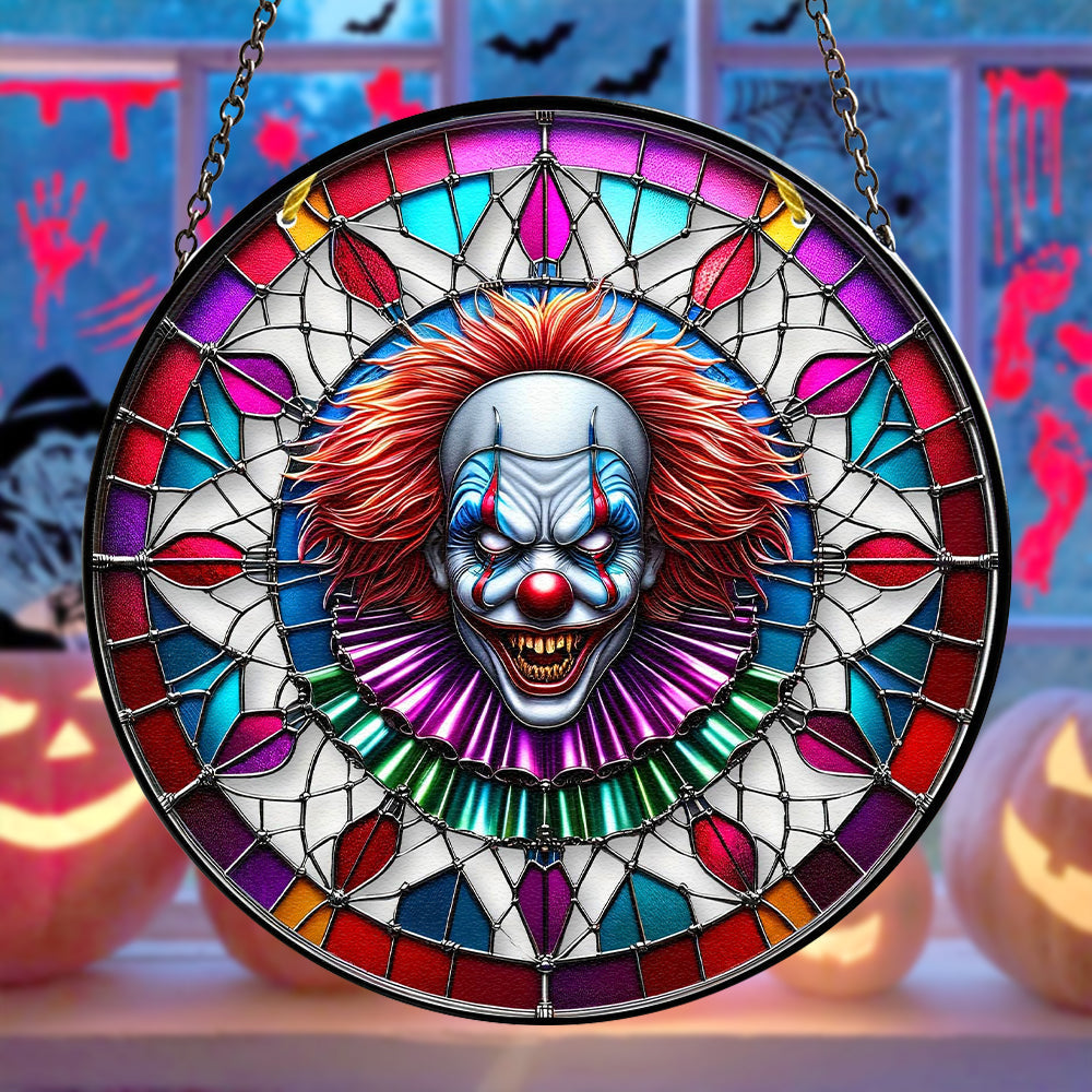 Custom Horror Movie Fan Stained Glass Ornament | Personalized Halloween Decoration