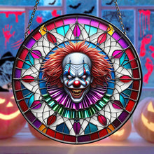 Load image into Gallery viewer, Custom Horror Movie Fan Stained Glass Ornament | Personalized Halloween Decoration
