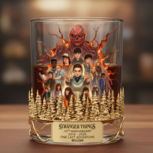 Load image into Gallery viewer, "Cheers to Love and Adventure!" - Personalized Last Adventure Anniversary Whiskey Glass - Custom Gift for Couples, Friends and Family Glass PopCulturePrints
