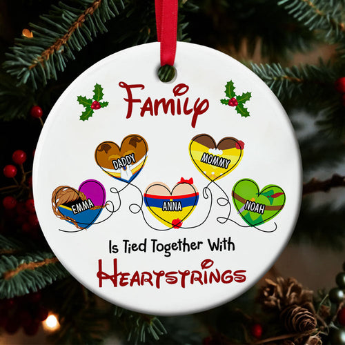 Custom Family Heartstrings Ornament Ornament PopCulturePrints