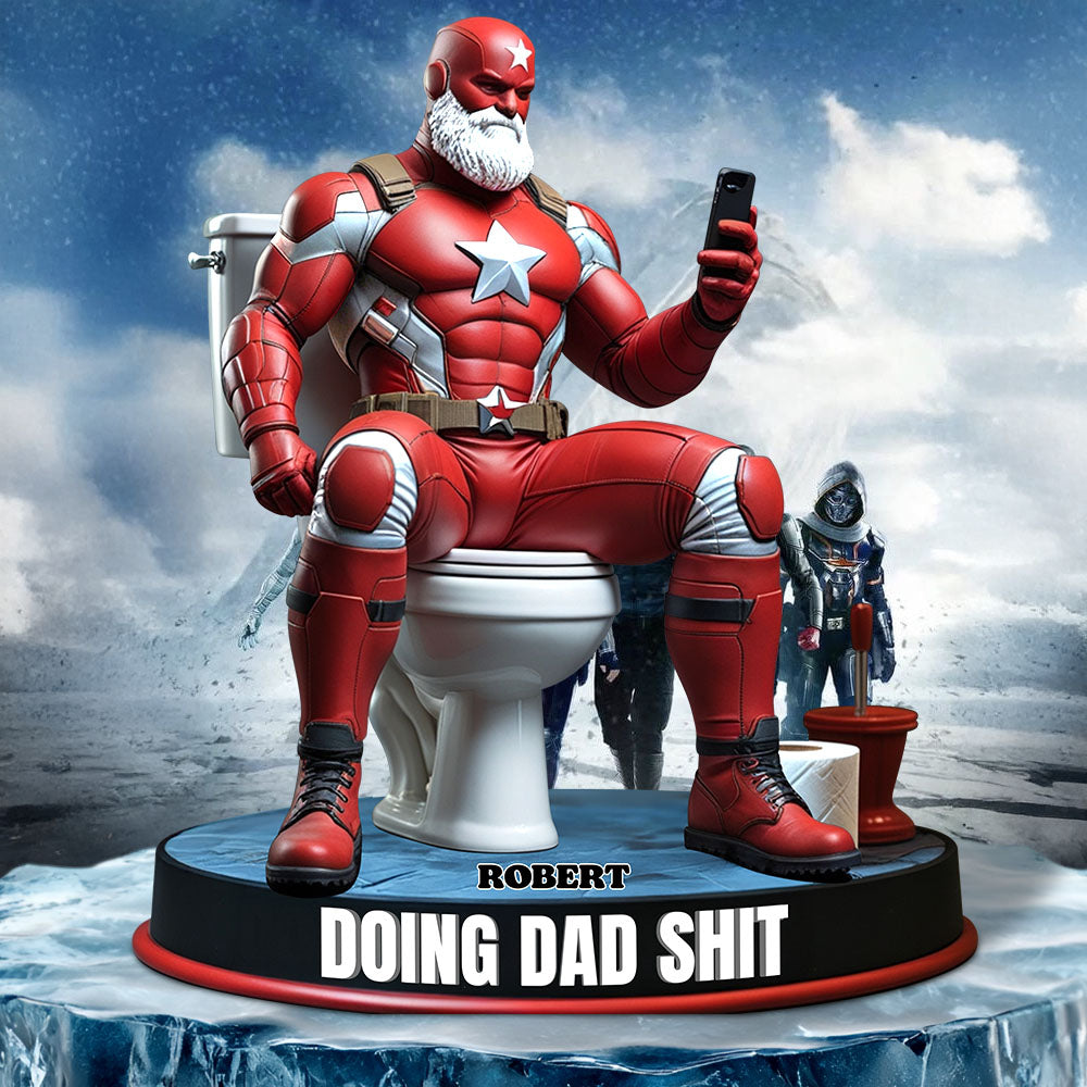 Doing Dad Sh*t - A Hilariously Unique Personalized Acrylic Plaque for Dad Shaped Plaques PopCulturePrints