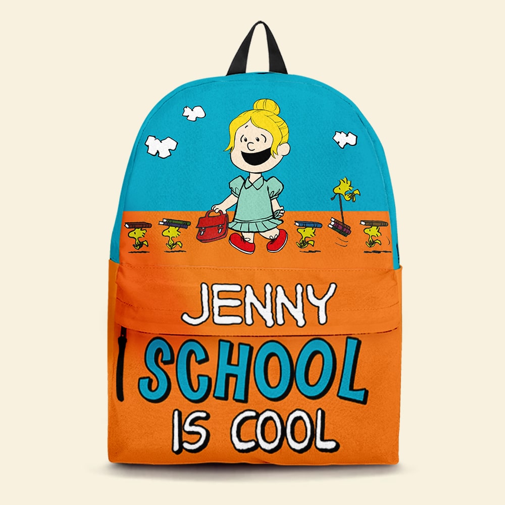 Personalized Kid's Backpack - 'School Is Cool' Design