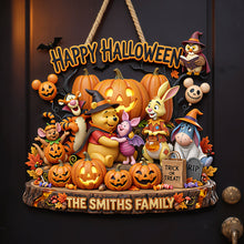 Load image into Gallery viewer, "A Little Spooky, Big Love" - Personalized Halloween Acrylic Sign - Custom Gift for Families and Friends
