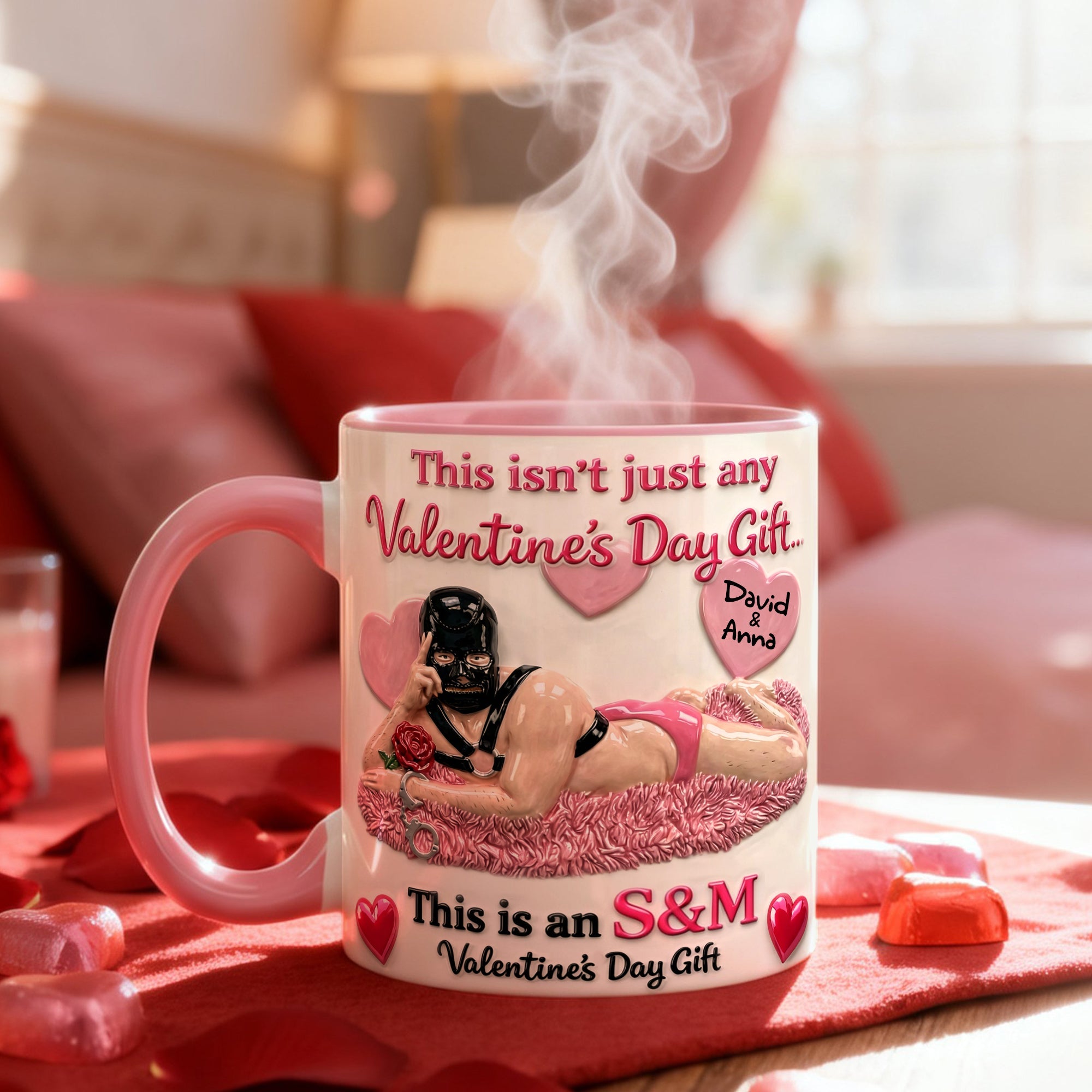 This isn't just any Valentine's Day Gift - Naughty Personalized Mug for Couples Coffee Mug PopCulturePrints