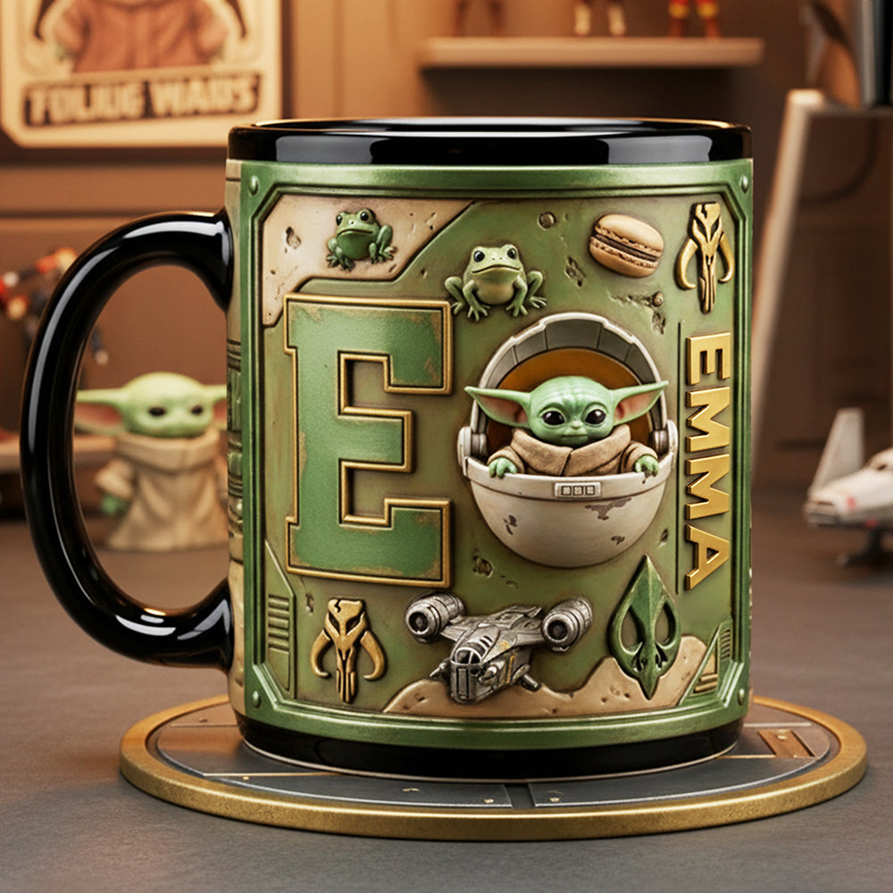 “Celebrate the Galaxy!” - Alien Alphabet Coffee Mug - Personalized Gift for Cosmic Lovers Coffee Mug PopCulturePrints