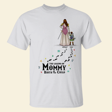 Load image into Gallery viewer, &quot;Mom &amp; Son - The Legend and The Legacy&quot; - Personalized Adventure Mom Shirt - Custom Gift for Moms, Grandmas, and Kids Shirts PopCulturePrints
