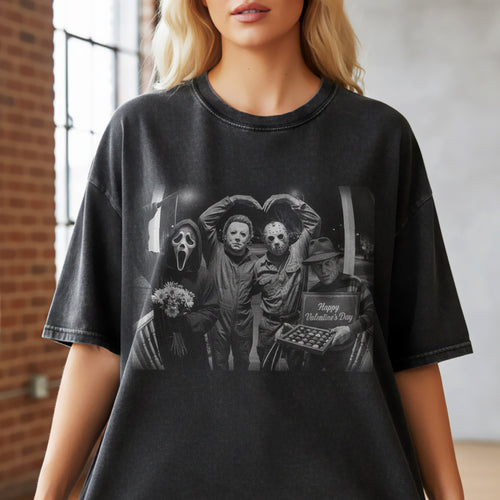 Embrace the Dark Side: Dark Love Valentine Shirt - Personalized Gift for Horror Lovers Shirts PopCulturePrints