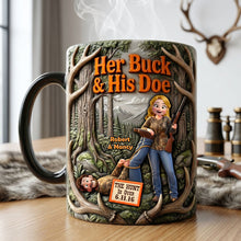 Load image into Gallery viewer, Her Buck &amp; His Doe Magic Mug - Personalized Gift for Couples Who Love Hunting Coffee Mug PopCulturePrints
