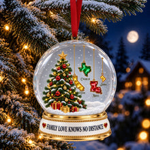 Load image into Gallery viewer, Family Love Knows No Distance - Personalized Christmas Ornament Gift for Family &amp; Friends Ornament PopCulturePrints
