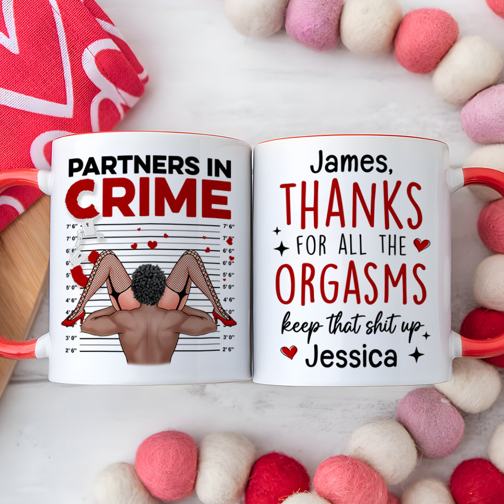 Personalized Partners in Crime Coffee Mug for Couples Coffee Mug PopCulturePrints