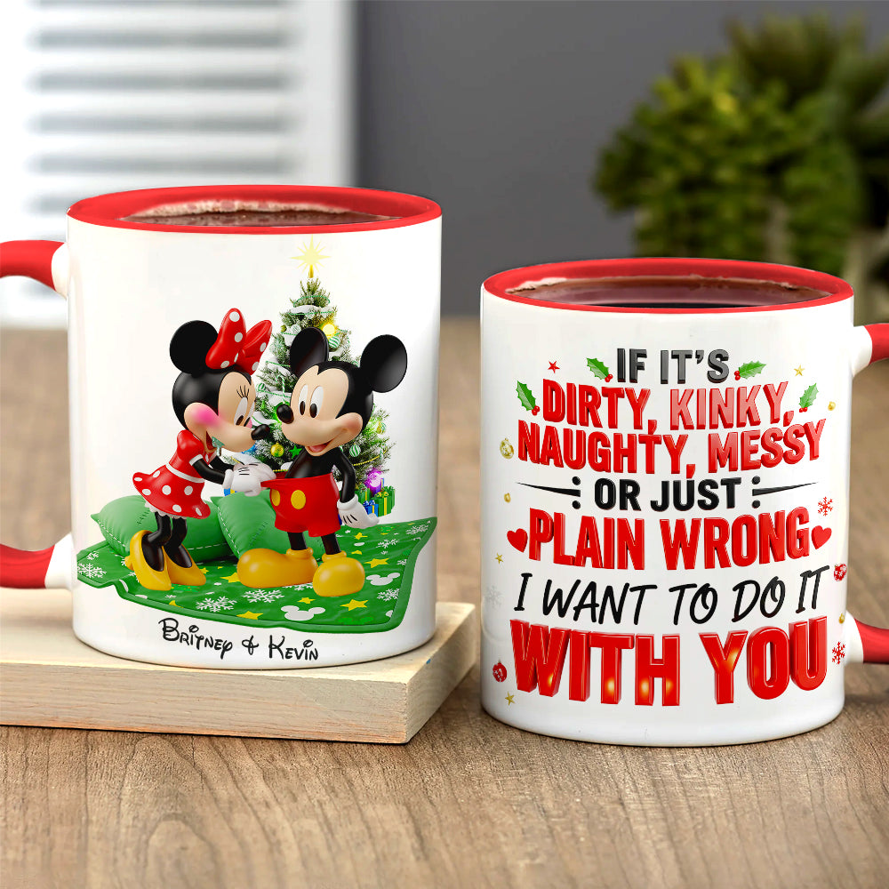 Naughty Christmas Love Accent Mug - Personalized Gift for Couples Coffee Mug PopCulturePrints