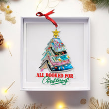 Load image into Gallery viewer, Book Lover&#39;s Christmas Ornament - Stacked Books Tree Ornament PopCulturePrints
