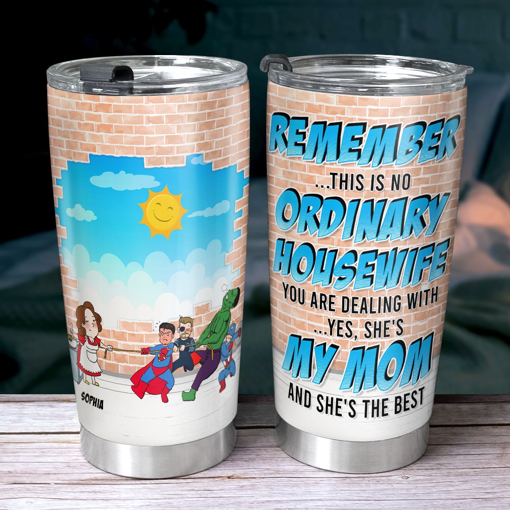 Super Mom Tumbler - Personalized Gift for Extraordinary Moms