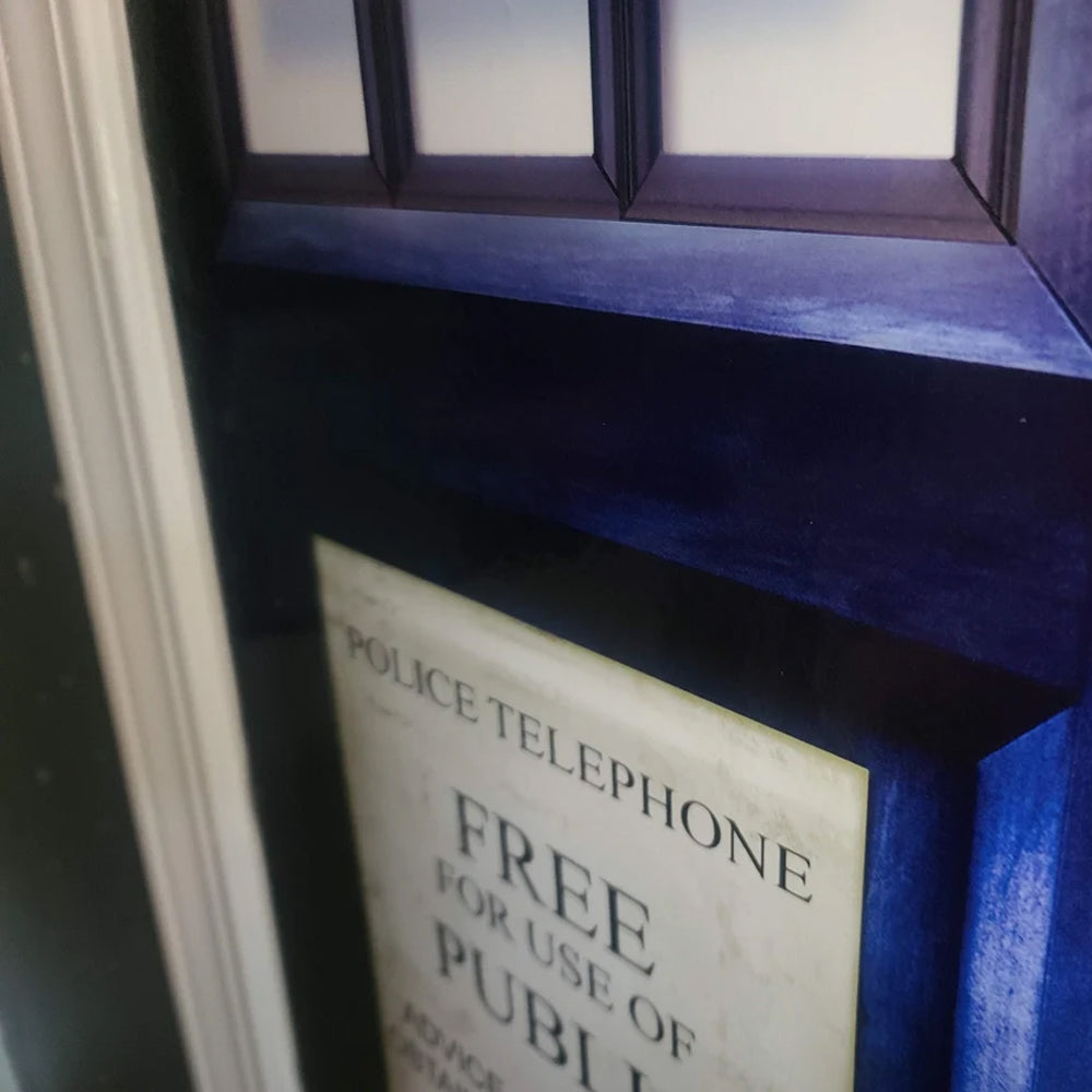 Police Box Themed Door Cover for Movie Fans - Custom Print Door Covers PopCulturePrints