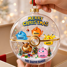 Load image into Gallery viewer, “Celebrate Joy with Personalized Fun Inflated Creatures!” - Custom Acrylic Ornament for Families
