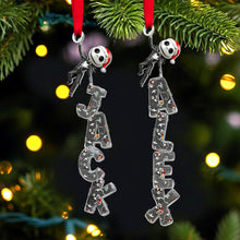 Load image into Gallery viewer, Embrace the Spookiness: Playful Spooky Name Art Ornament - Personalized Christmas Gift Ornament PopCulturePrints

