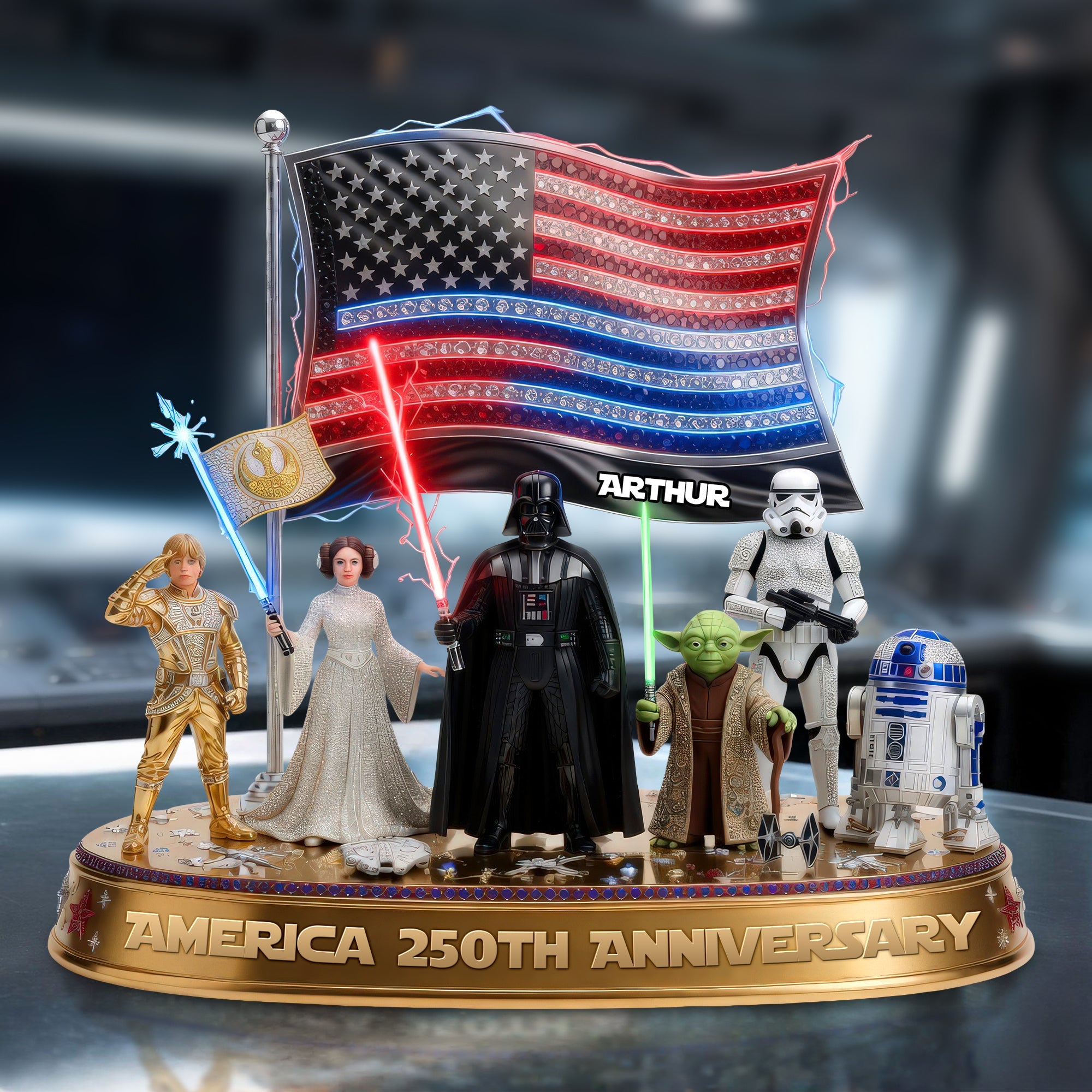 ‘Celebrating 250 Years of Freedom’ - Personalized Acrylic Plaque for Patriotic Fans