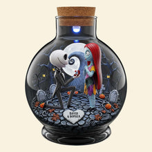 Load image into Gallery viewer, &quot;Love Never Dies&quot; - Personalized Horror Couple Plaque - Unique Gift for Couples, Friends, and Loved Ones Shaped Plaques PopCulturePrints
