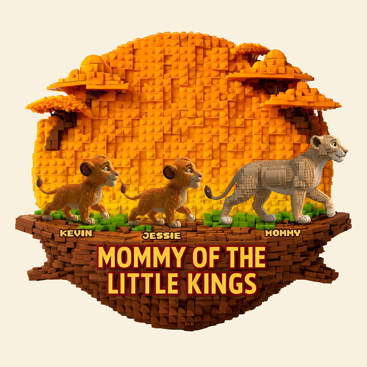 Mommy of the Little Kings - Personalized Acrylic Plaque for Mother's Day Shaped Plaques PopCulturePrints