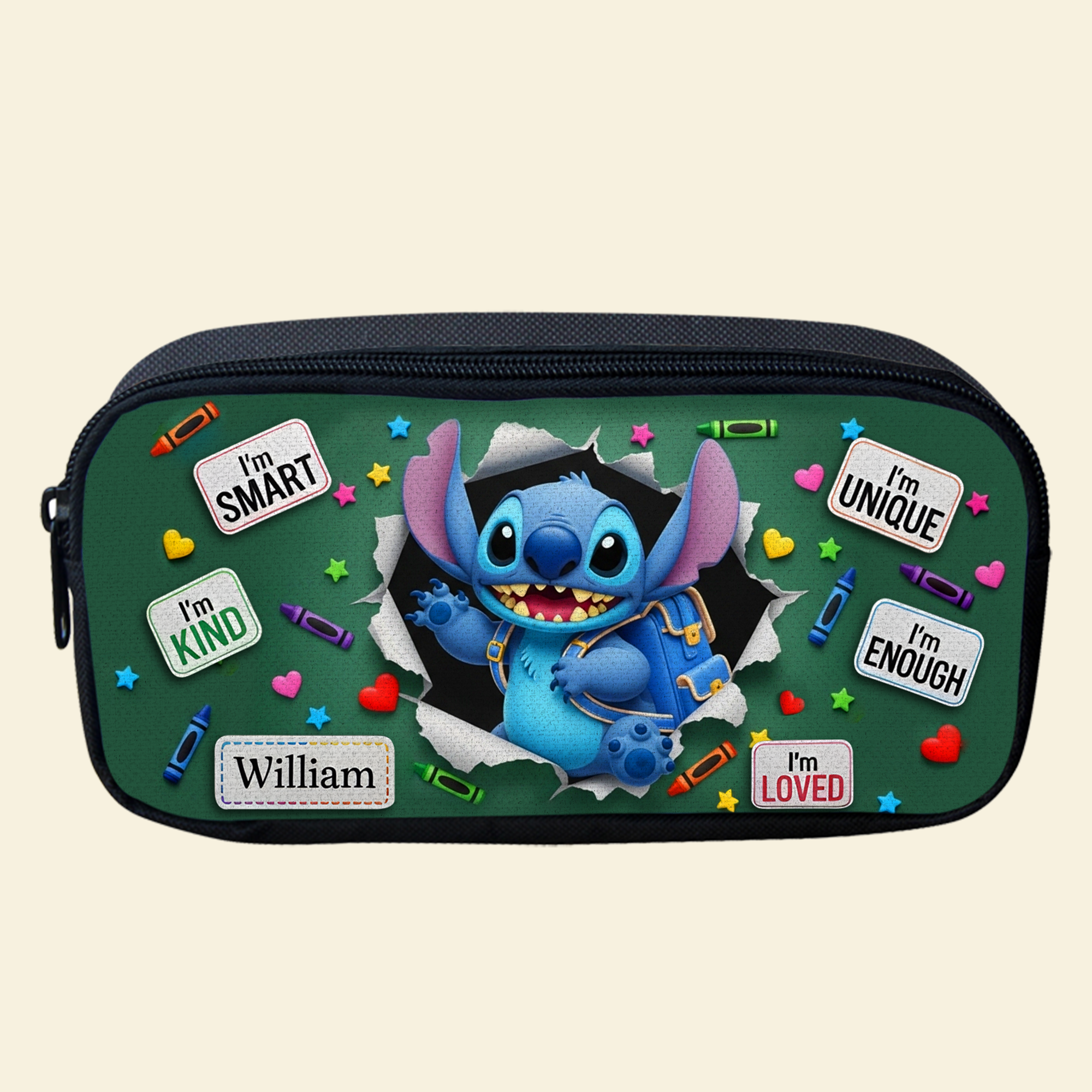 Cute Alien Ready For Class Pencil Case - Personalized Gifts for Kids Pencil Case PopCulturePrints