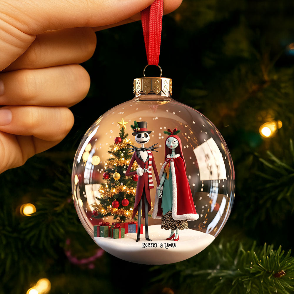 “Celebrate Love This Halloween!” - Spooky Couple Ornament - Personalized Gift for Couples Ornament PopCulturePrints