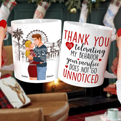Personalized Couple Coffee Mug - Thank You For Your Sacrifice Gift Coffee Mug PopCulturePrints