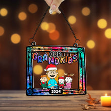 Load image into Gallery viewer, Custom Grandma Christmas Suncatcher with Grandkids&#39; Names Suncatcher PopCulturePrints
