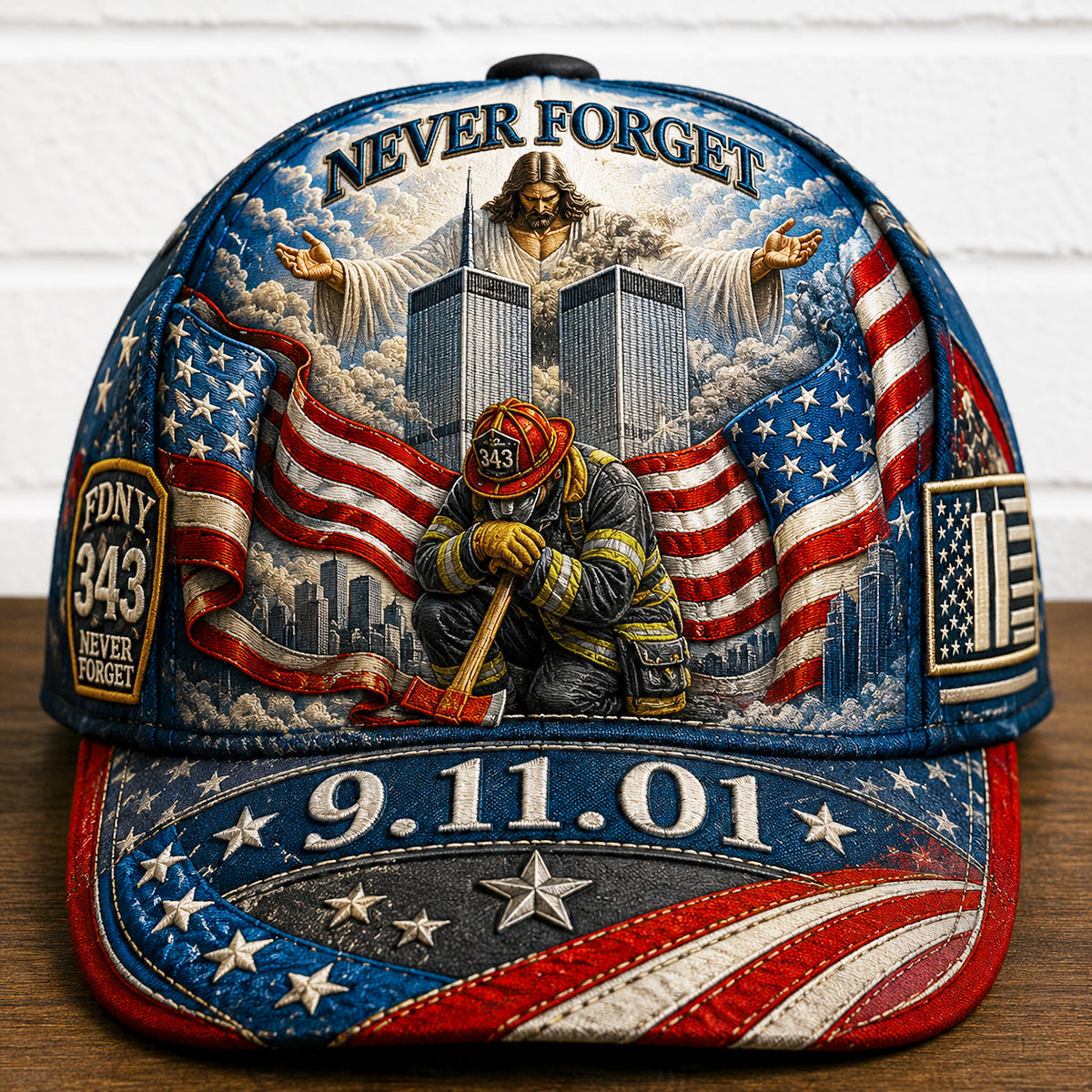 Never Forget: God Blessed Our Fallen Firefighters Memorial Classic Cap - Personalized Gift for Firefighters, Heroes, and Loved Ones