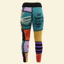 Load image into Gallery viewer, Get Ready to Be Naughty - Funny Couple Leggings - Personalized Gifts for Her Shorts and Pants PopCulturePrints
