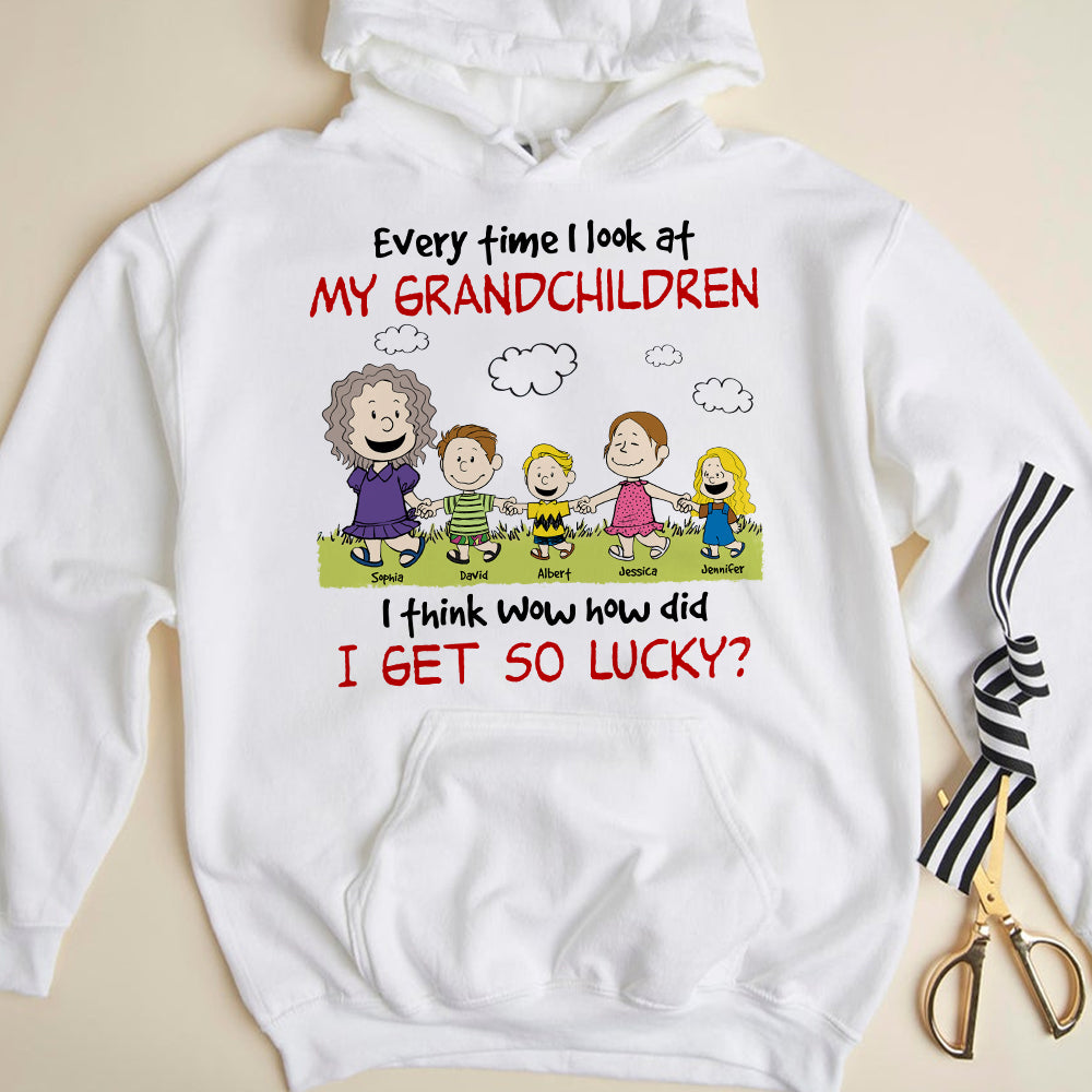 Personalized Grandchildren Cartoon T-Shirt