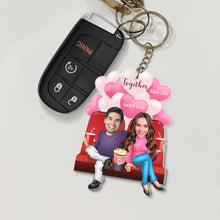 Load image into Gallery viewer, Personalized Keychain for Couples - Together Since 2018 Keychains PopCulturePrints

