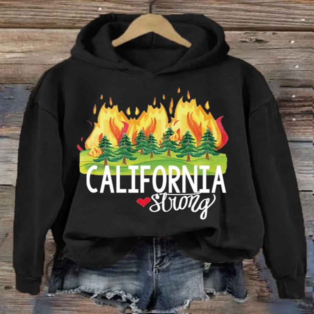 California Strong Hoodie - Los Angeles Fire Recovery Gift Shirts PopCulturePrints