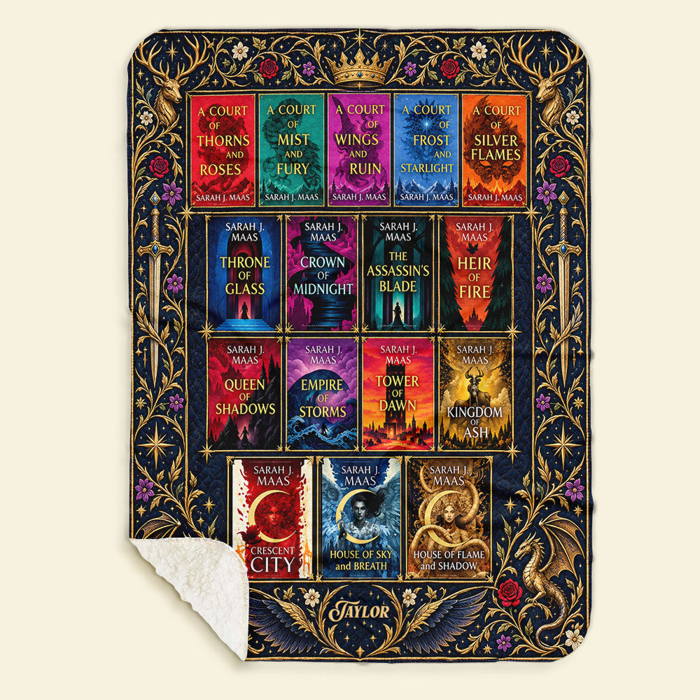 "Wrap Yourself in Adventure - Book Series Blanket, Perfect Personalized Gift for Fantasy Lovers" Blanket PopCulturePrints