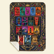 Load image into Gallery viewer, "Wrap Yourself in Adventure - Book Series Blanket, Perfect Personalized Gift for Fantasy Lovers" Blanket PopCulturePrints
