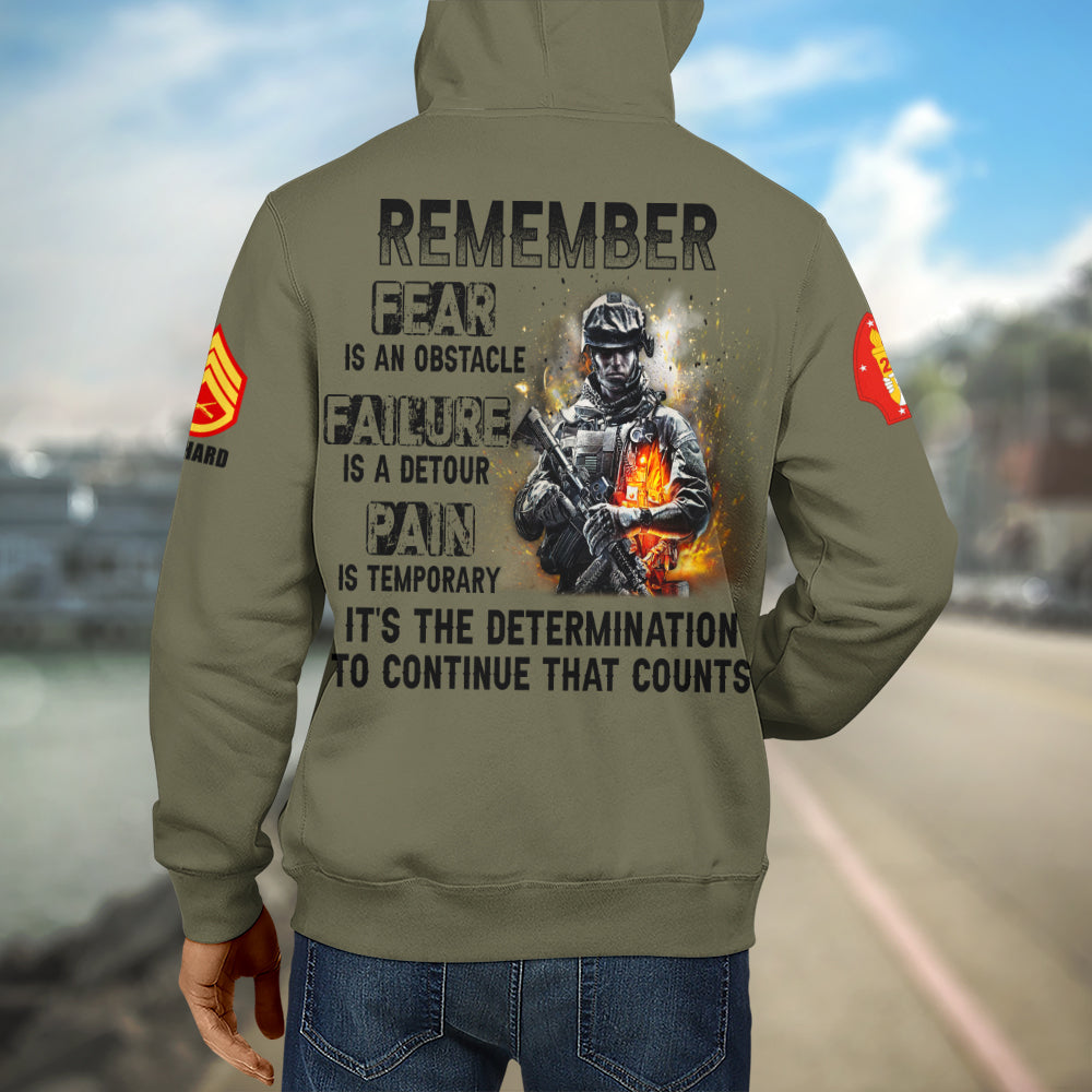 Custom Military Rank 3D Shirt for Veterans - Inspirational Design