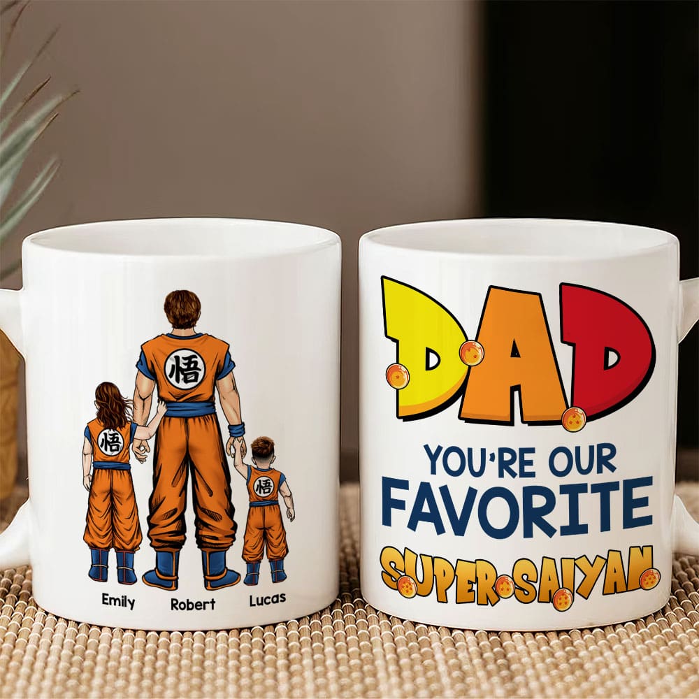 Custom Super Dad Dragon-Themed Coffee Mug Coffee Mug PopCulturePrints